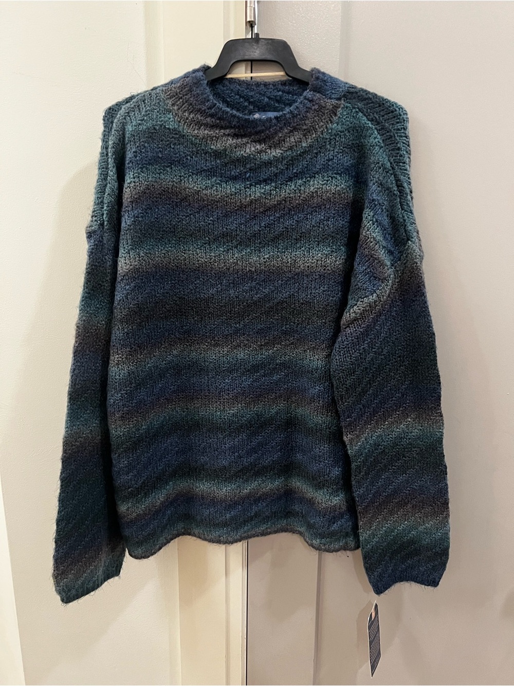 NWT Democracy Striped Crewneck Sweater